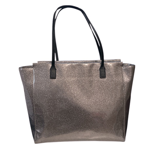 EUC Retail $398 Kate Spade NY Mavis Street Glitter Taden Tote Bag in Anthracite - Picture 4 of 13